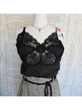 Vintage Shadowline Lace Cami Deadstock NWT Whimsigoth Fairy
